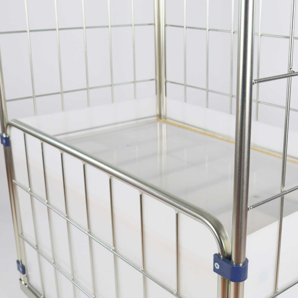 Roll Container RB.M 04 – Ergonomie și prevenirea riscurilor musculo-scheletale în centre textile și industriale, 167.6 x 63.5 x 104.1 CM Roll Container RB.M 04 – Ergonomie și prevenirea riscurilor musculo-scheletale în centre textile și industriale, 167.6 x 63.5 x 104.1 CM