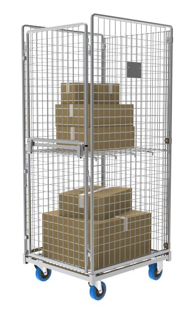 Rollcontainer 400 COMPACT – Cărucior logistic cu plasă deasă și structură ușoară, 70 × 80 × 180 CM Rollcontainer 400 COMPACT – Cărucior logistic cu plasă deasă și structură ușoară, 70 × 80 × 180 CM