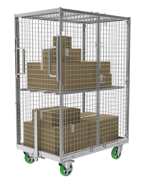 🔐 TROLLEYBOX 600 SECURE – Cărucior metalic cu protecție antiefracție pentru logistică și picking securizat, 120 × 80 × 180 CM 🔐 TROLLEYBOX 600 SECURE – Cărucior metalic cu protecție antiefracție pentru logistică și picking securizat, 120 × 80 × 180 CM