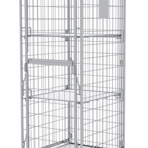 MEDICART POLYSAFE 600 – Cărucior multifuncțional cu panouri din polietilenă, ideal pentru spălătorii și spitale, 60 x 70 x 175 CM