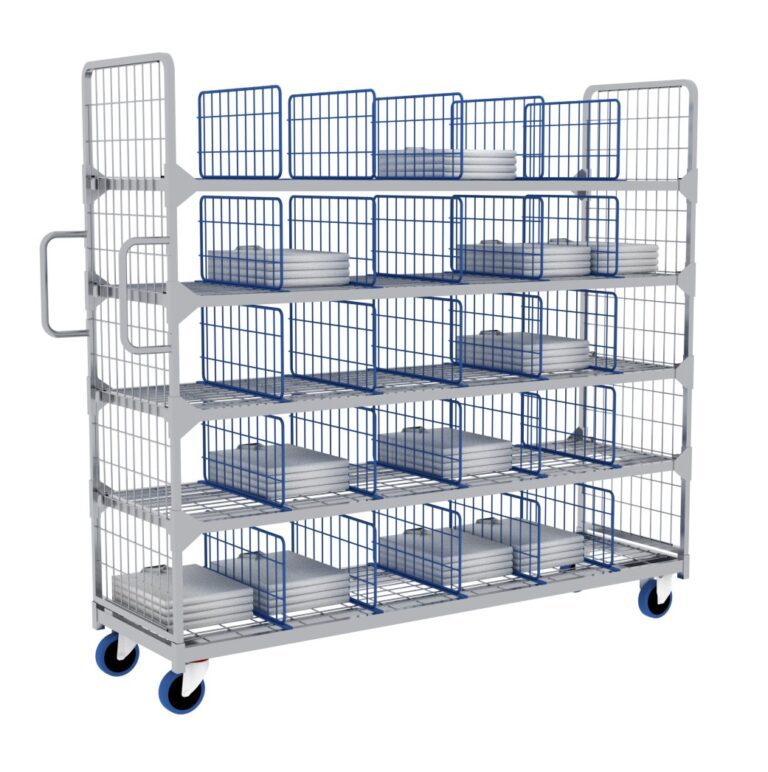 MEDICART SHELF MAXI – Cărucior cu polițe de mari dimensiuni, pentru rufe și echipamente voluminoase, 183 x 56 x 178.5 CM MEDICART SHELF MAXI – Cărucior cu polițe de mari dimensiuni, pentru rufe și echipamente voluminoase, 183 x 56 x 178.5 CM
