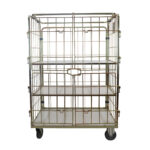 Roll Container RB 128 – Cărucior profesional pentru spălătorii industriale și spitale,117.40 x 80.5 x 152.4 CM