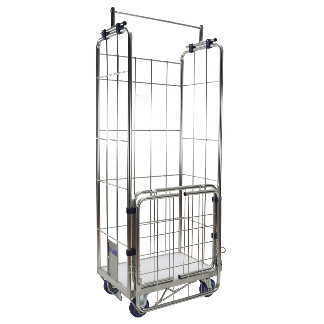 Roll Container RB 595 – Transport ergonomic și protejat pentru centre comerciale și spălătorii industriale, 71.5 x 47 x 185.5 CM Roll Container RB 595 – Transport ergonomic și protejat pentru centre comerciale și spălătorii industriale, 71.5 x 47 x 185.5 CM